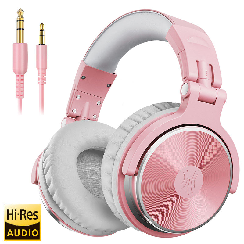 DJ Headphones Wired Studio Pro Headset With Mic HiFi Monitor Sound Dual Cable Music Headphones For  12