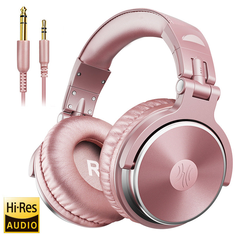 DJ Headphones Wired Studio Pro Headset With Mic HiFi Monitor Sound Dual Cable Music Headphones For  13