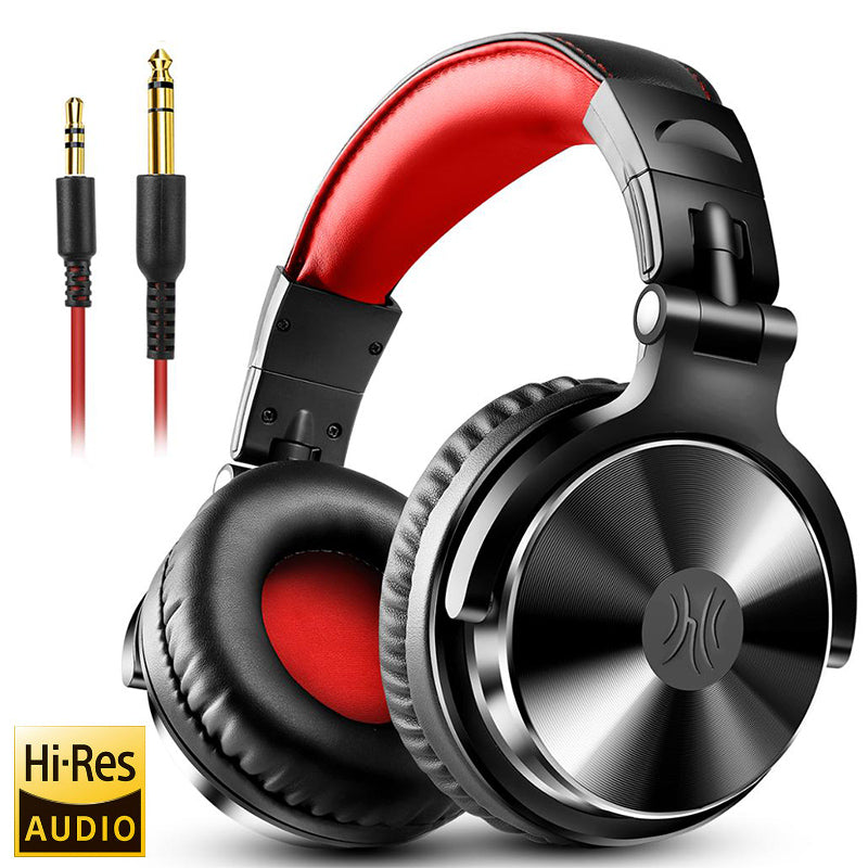 DJ Headphones Wired Studio Pro Headset With Mic HiFi Monitor Sound Dual Cable Music Headphones For  14