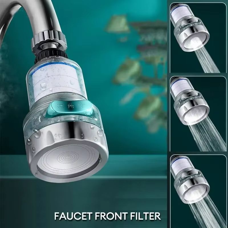 360° Rotating Faucet Water Filter – High-Density Tap Purifier for Kitchen and Bathroom