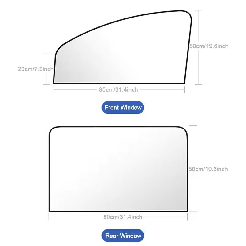 Magnetic Car Window Sunshade Privacy Curtains Set 5