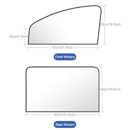 Magnetic Car Window Sunshade Privacy Curtains Set 5