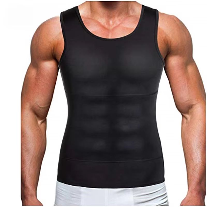 Mens Slimming Compression Vest Tummy Control Shapewear for Waist Trimming and Posture Support