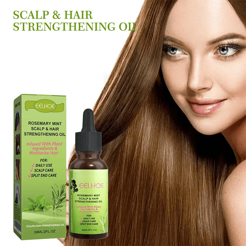 Batana Rosemary Mint Hair Oil with Biotin for Scalp Nourishment and Hair Strengthening