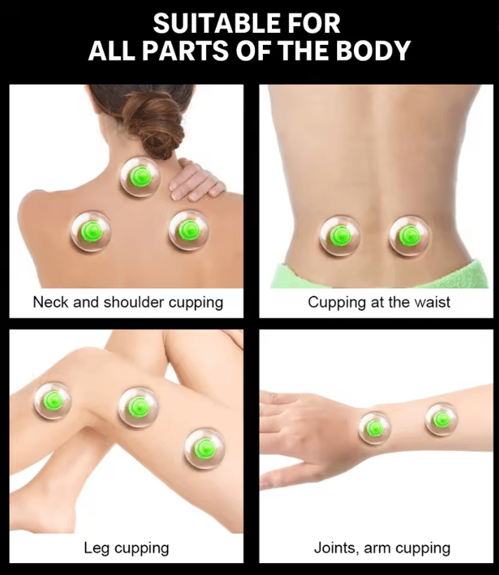 6 Piece Vacuum Cupping Therapy Set With Suction Pump For Body Massage And Cellulite Relief 1