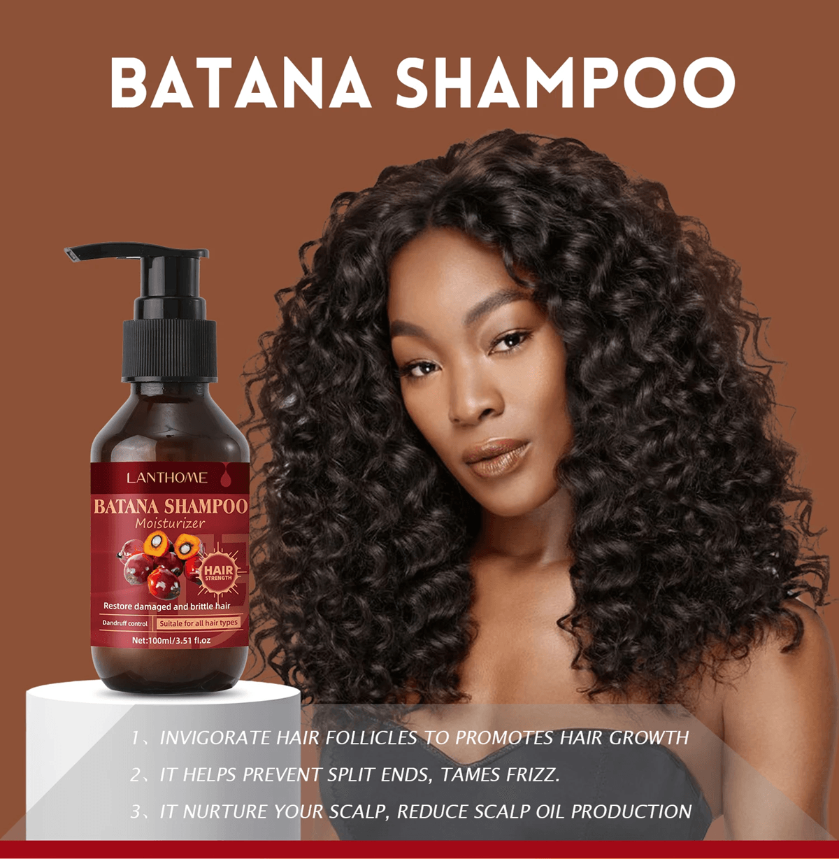 Batana Strengthening Shampoo With Biotin And Mint For Damaged And DandruffProne Hair 2