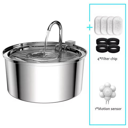 SmartFlow Stainless Steel Automatic Pet Water Fountain 8