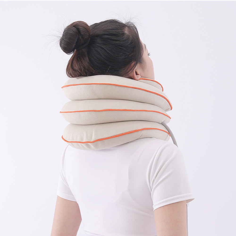 Inflatable Cervical Neck Traction Brace, Medical Neck Stretcher for Chronic Neck & Shoulder Pain Relief and Posture
