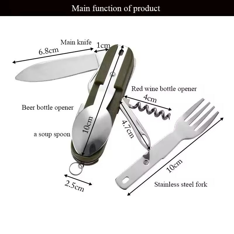 7 In 1 Multifunctional Folding Camping Tableware Set 3