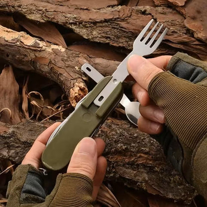 7 In 1 Multifunctional Folding Camping Tableware Set 4