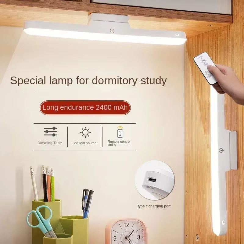 LED Magnetic Desk Lamp With Remote Control USB Rechargeable Eye Protection Light For Reading And St 4