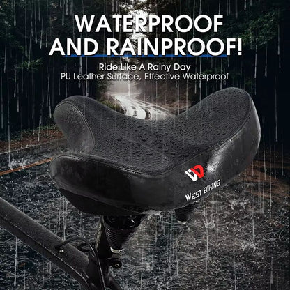 WEST BIKING Ergonomic Bike Seat – Soft Wide Cushion Saddle for MTB and Road Cycling