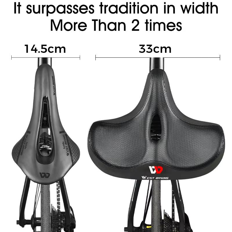 WEST BIKING Ergonomic Bike Seat  Soft Wide Cushion Saddle For MTB And Road Cycling 4