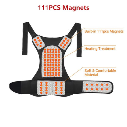 Tourmaline Magnetic Heated Vest  Self Heating Thermal Brace For Back Pain And Posture Support 8