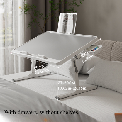 Height & Angle Adjustable Foldable Laptop Bed Tray Table, Portable Laptop Table for Bed, Sofa, Floor & Recliner Chair