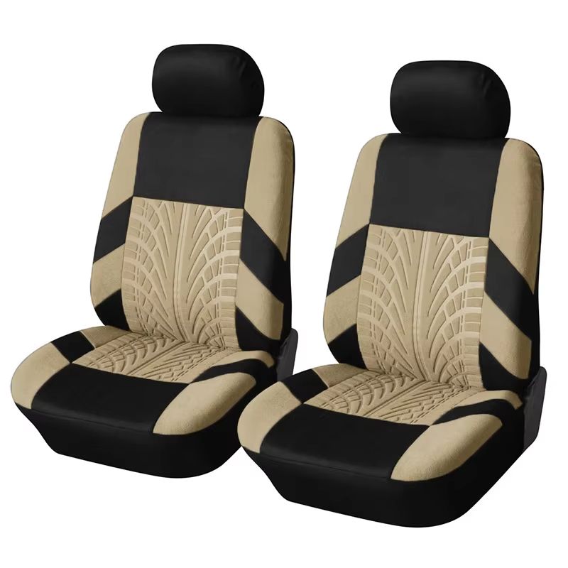 Universal Front Car Seat Covers  Comfortable Tire Track Embossed Fabric For Stylish Auto Interior P 10