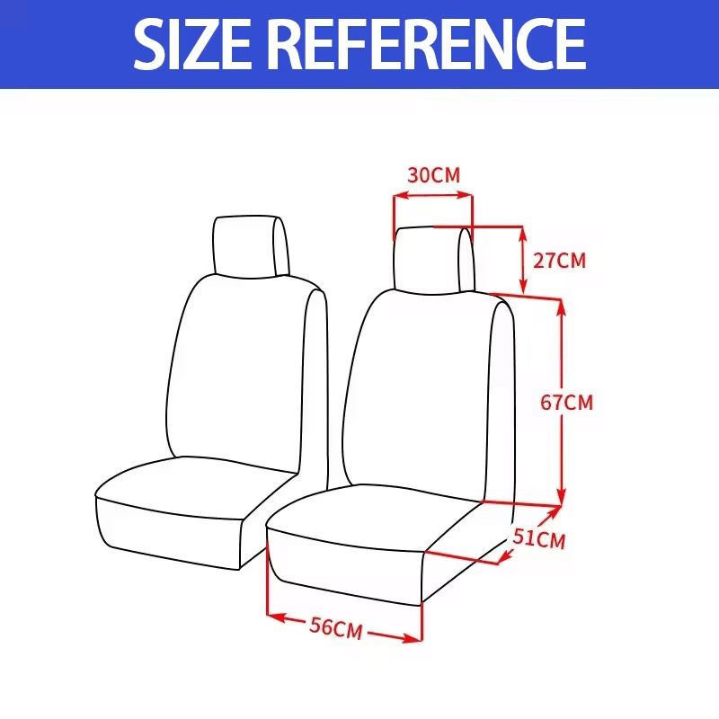 Universal Front Car Seat Covers  Comfortable Tire Track Embossed Fabric For Stylish Auto Interior P 5