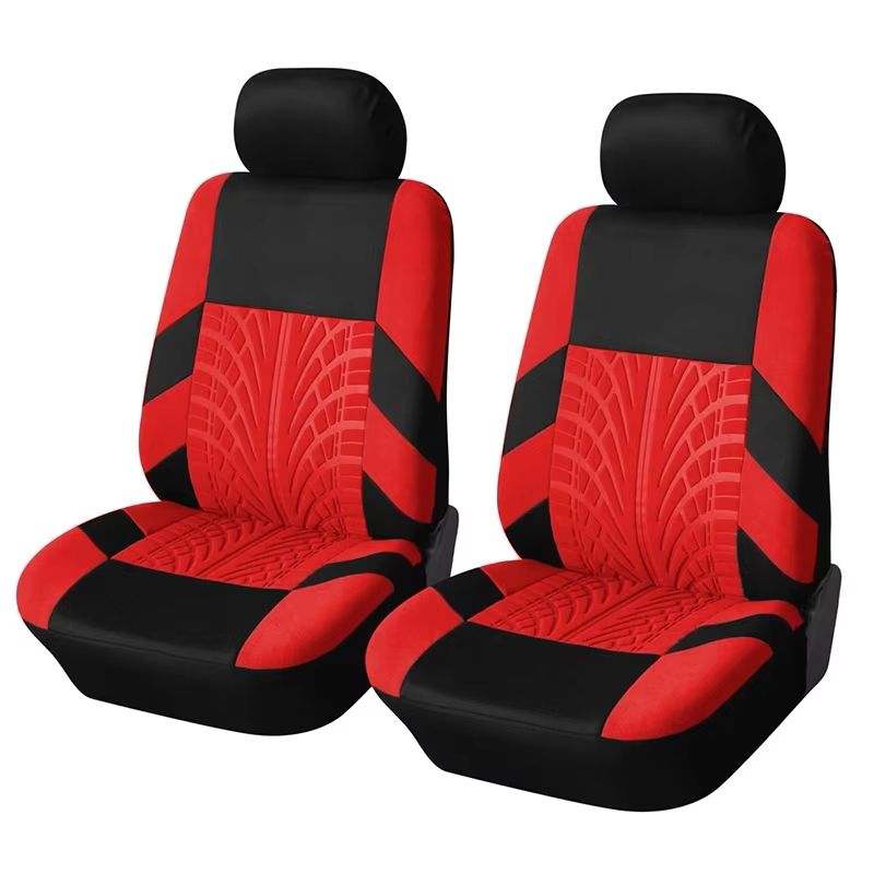 Universal Front Car Seat Covers  Comfortable Tire Track Embossed Fabric For Stylish Auto Interior P 9