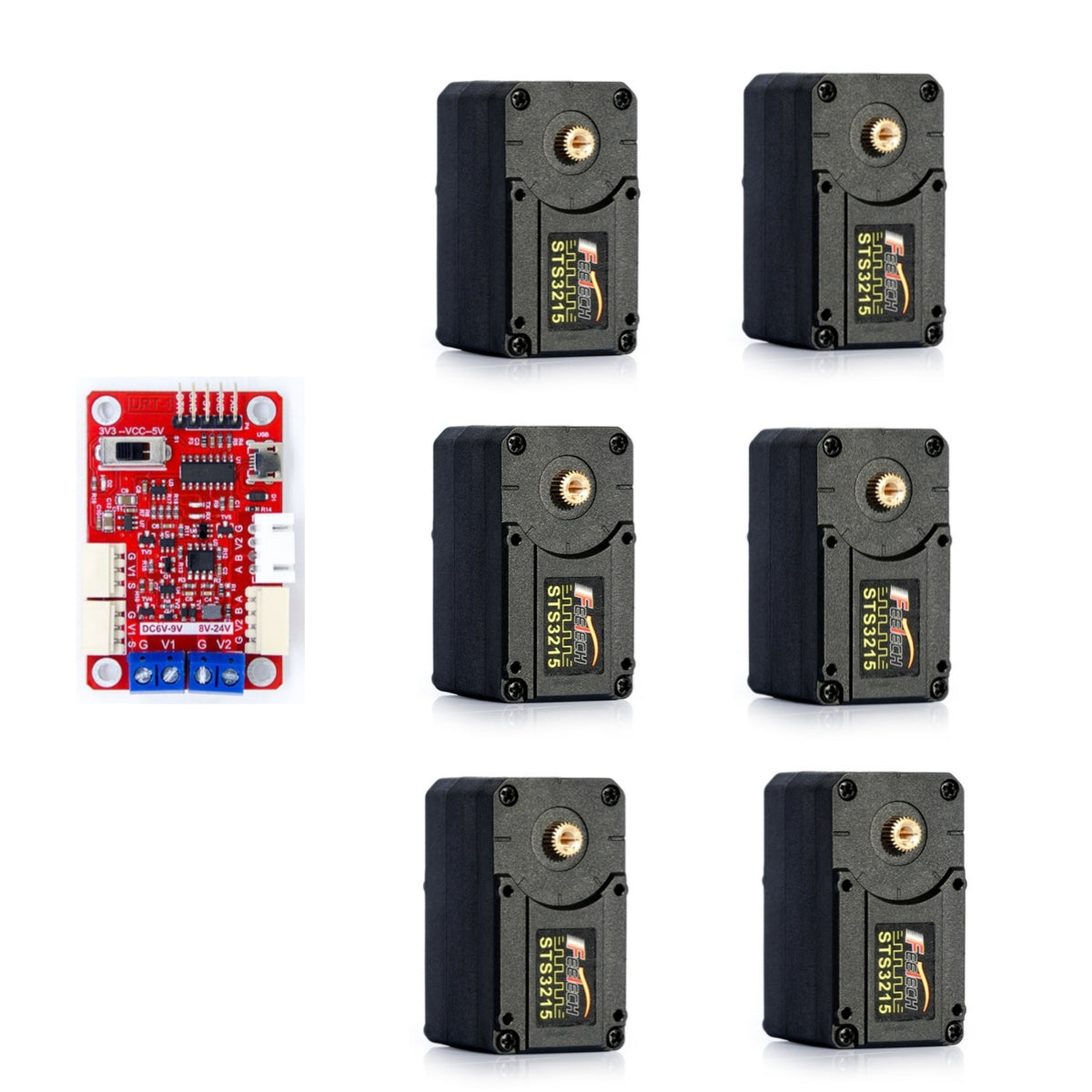 Smart Servo Dual Axis String Motor for SO-ARM100 Robotic Arm Programming, 360° Rotation Magnetic Coding Sensor