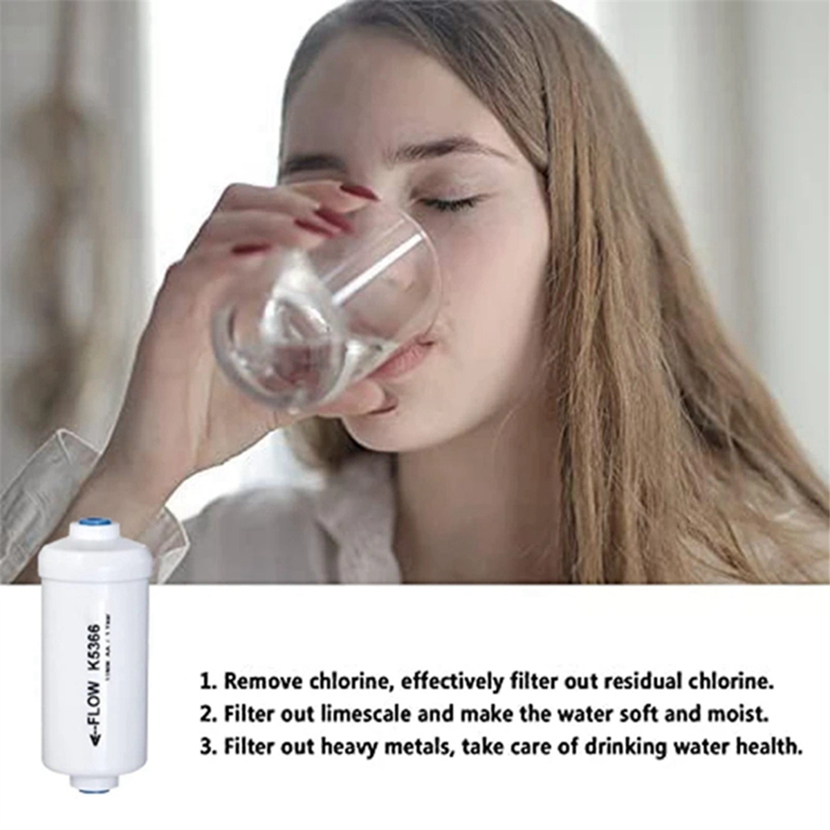 Replacement Fluoride Water Filter for Gravity Water Filtering System, Compatible Purification Elements for Clean Water