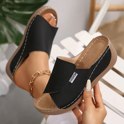 WedgeEase Women Wedge Sliders 2
