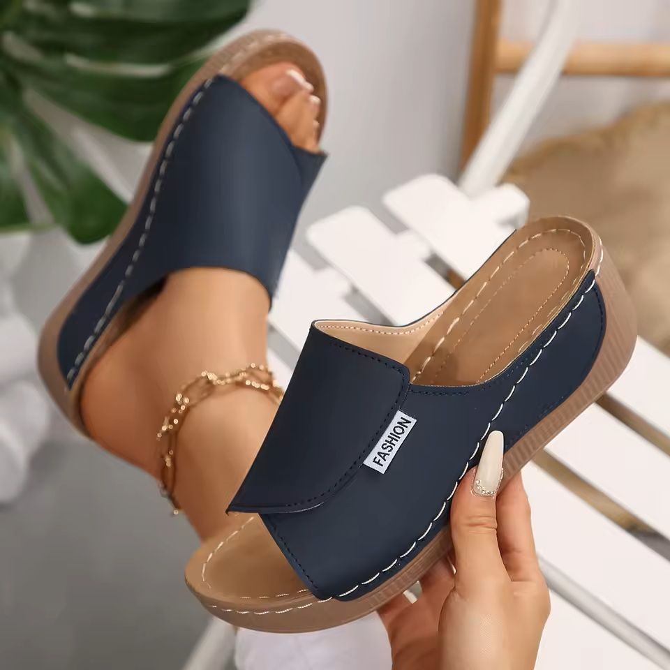 WedgeEase Women Wedge Sliders 4