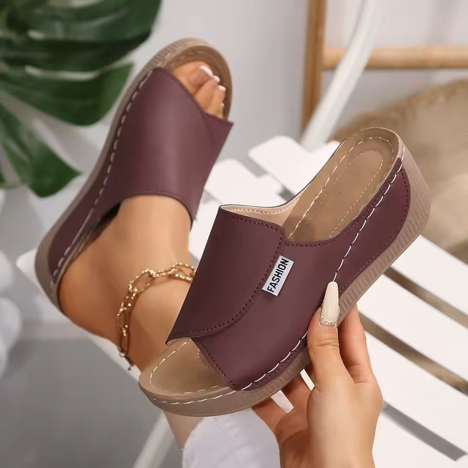WedgeEase Women Wedge Sliders 5