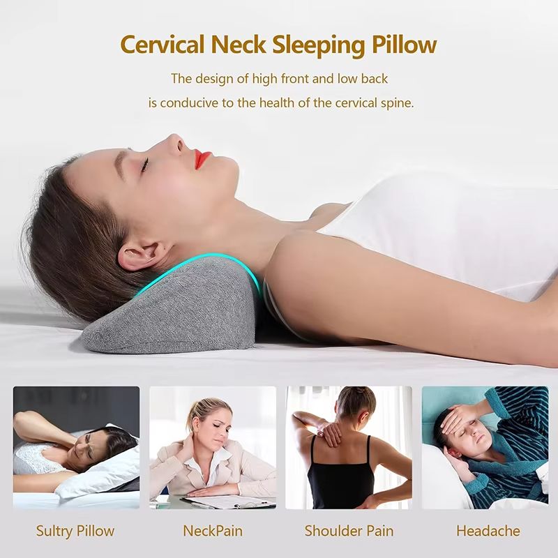 Ergonomic Memory Foam Cervical Pillow  Contour Orthopedic Neck Support For Side And Back Sleepers 2