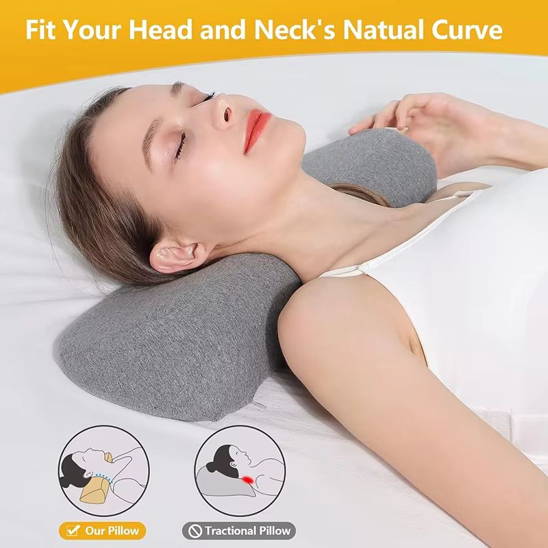 Ergonomic Memory Foam Cervical Pillow  Contour Orthopedic Neck Support For Side And Back Sleepers 3