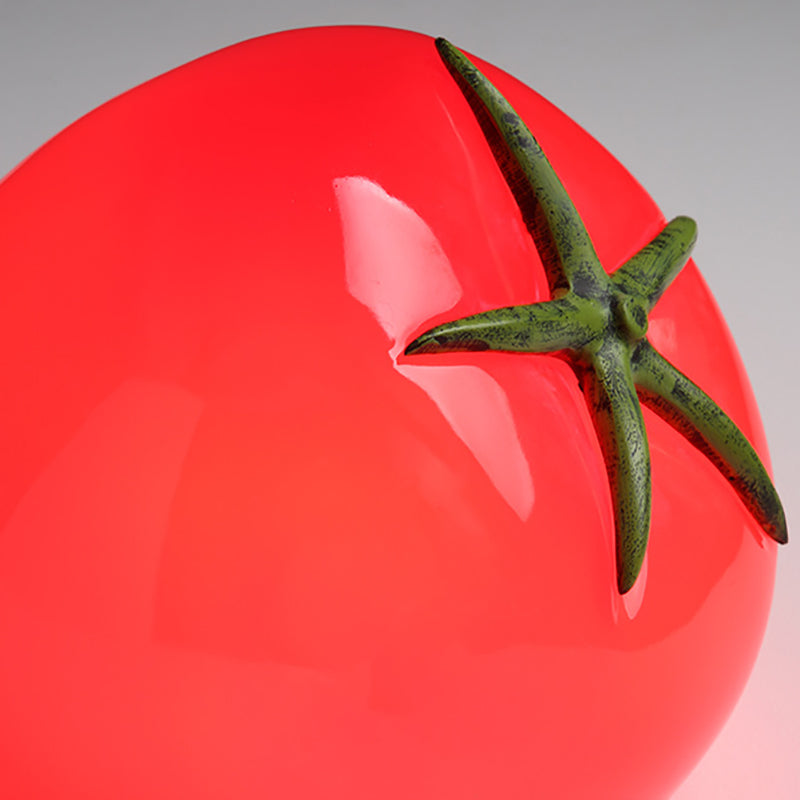 Tomato-Shaped Resin Table Lamp, 3 Changeable Atmosphere Lighting, Red Lovely Light Decor for Bedroom, Desk, or Home Gift