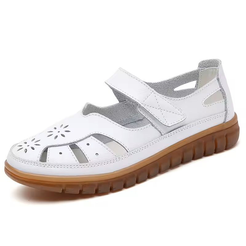 OffWhite Women NonSlip Leather Roman Sandals 13