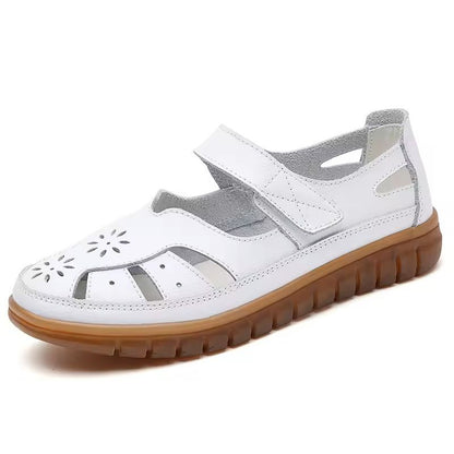 OffWhite Women NonSlip Leather Roman Sandals 13