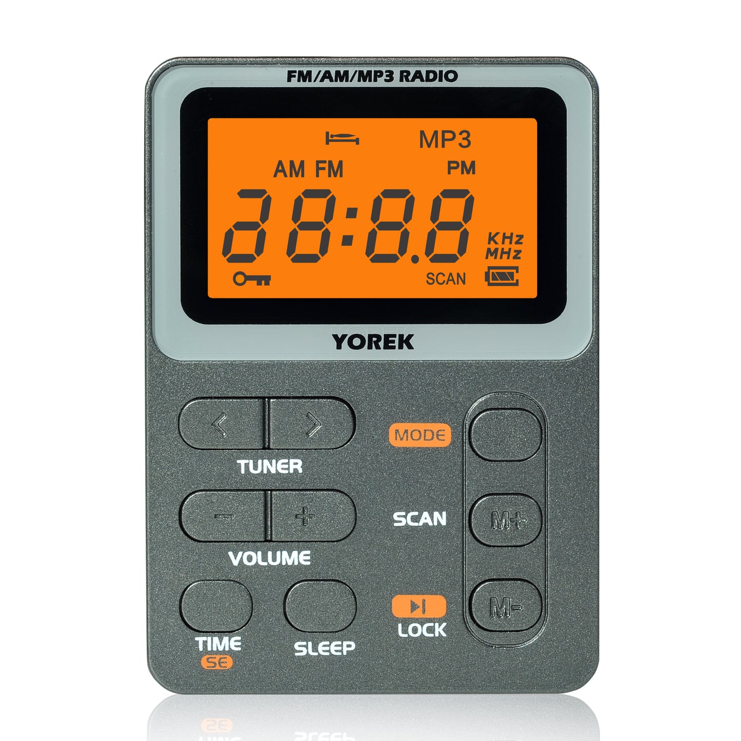 Mini Digital AM/FM Portable Radio, Best Reception, MP3 Music Player with TF Card Slot & Earphone Jack, Compact Radio