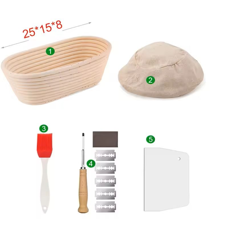 Rattan Bread Proofing Basket Oval Banneton For Sourdough 23