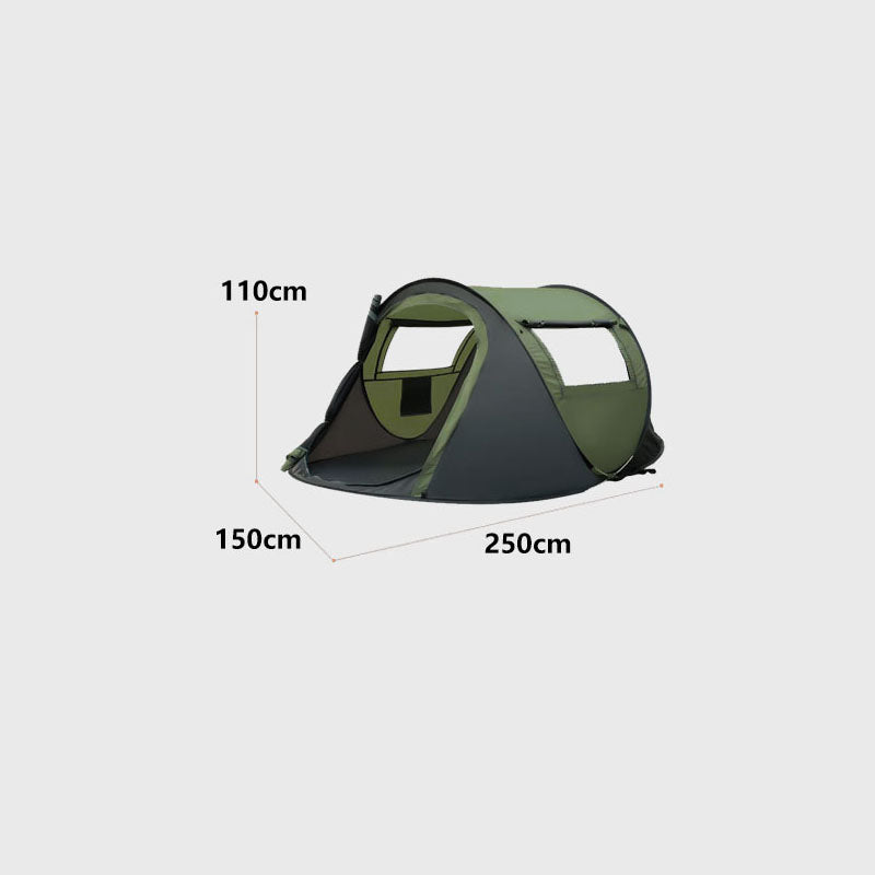 No-Need-to-Set-Up Fast Opening Camping Tent, Fully Automatic 3-4 Person Outdoor Throwing Tent