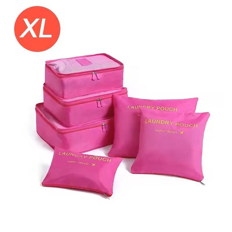 6 Piece Large Travel Organizer Storage Bag Set 13