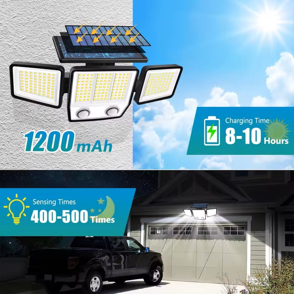 Solar Motion Sensor Outdoor Light With Adjustable Heads 1