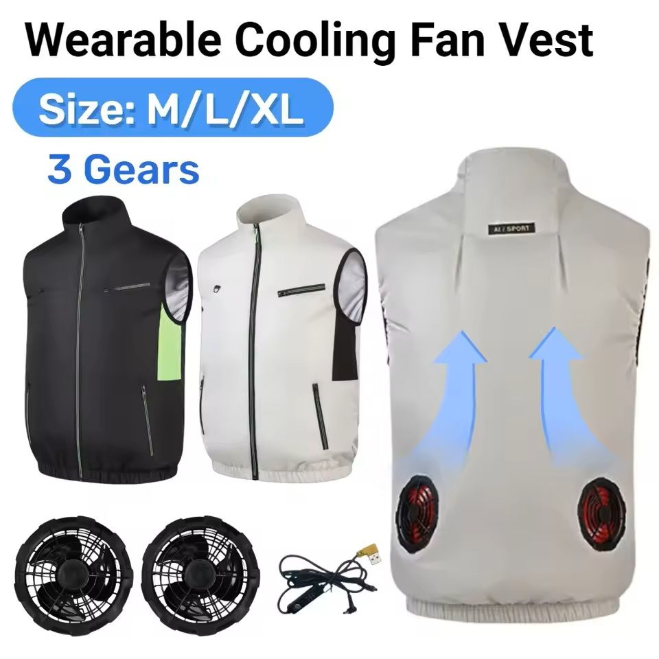 Cooling Vest Ice Fan Vest Wearable Cooling Fan Vest for Hot Weather Work