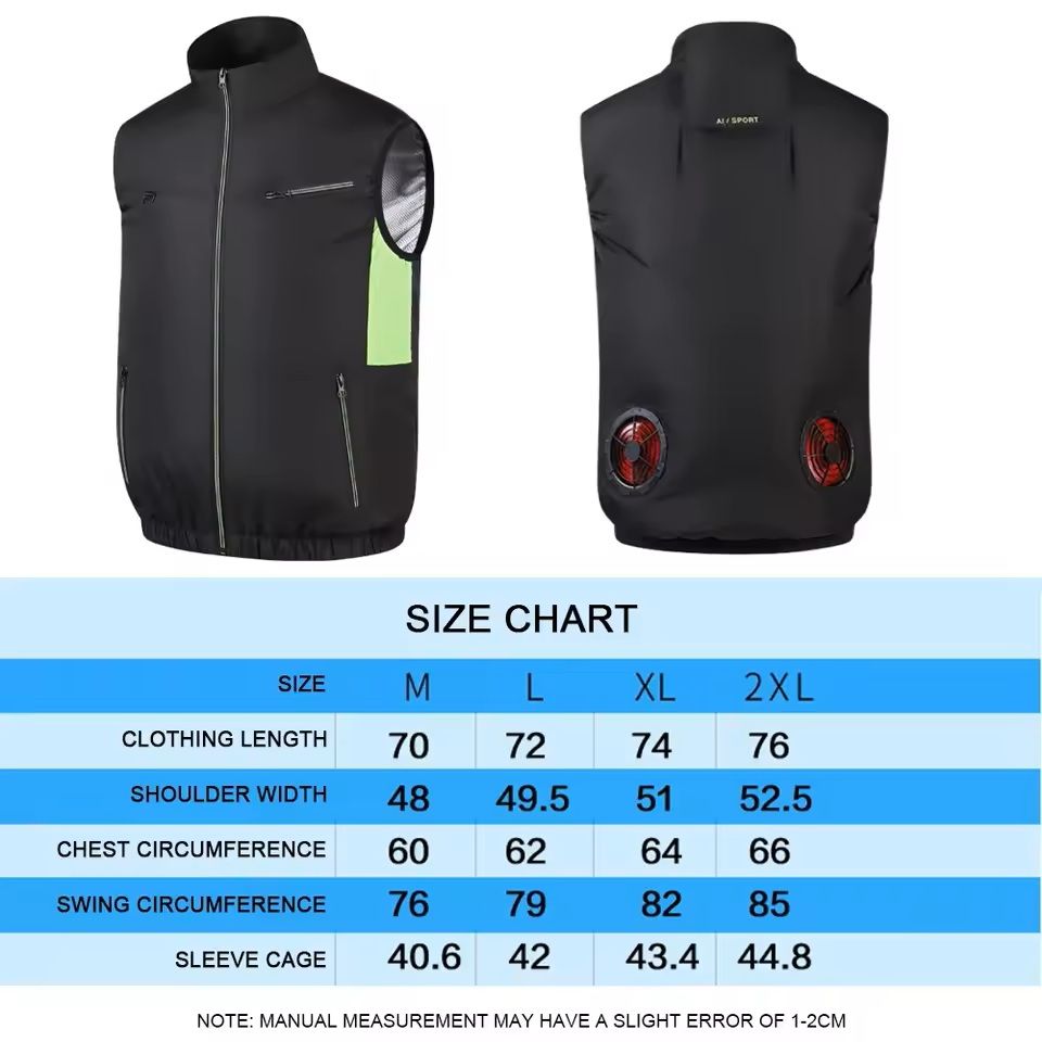 Cooling Vest Ice Fan Vest Wearable Cooling Fan Vest For Hot Weather Work 3