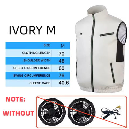 Cooling Vest Ice Fan Vest Wearable Cooling Fan Vest For Hot Weather Work 11