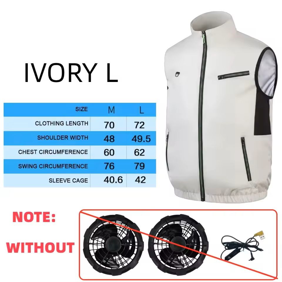 Cooling Vest Ice Fan Vest Wearable Cooling Fan Vest For Hot Weather Work 12