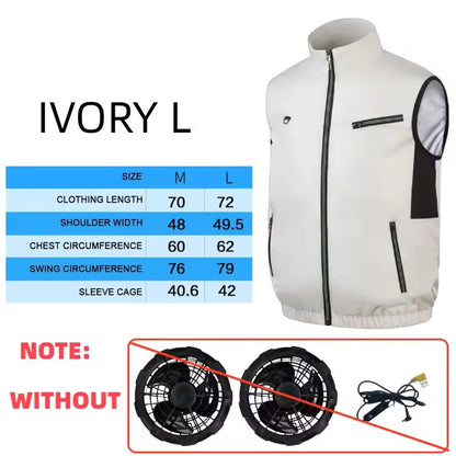 Cooling Vest Ice Fan Vest Wearable Cooling Fan Vest For Hot Weather Work 12