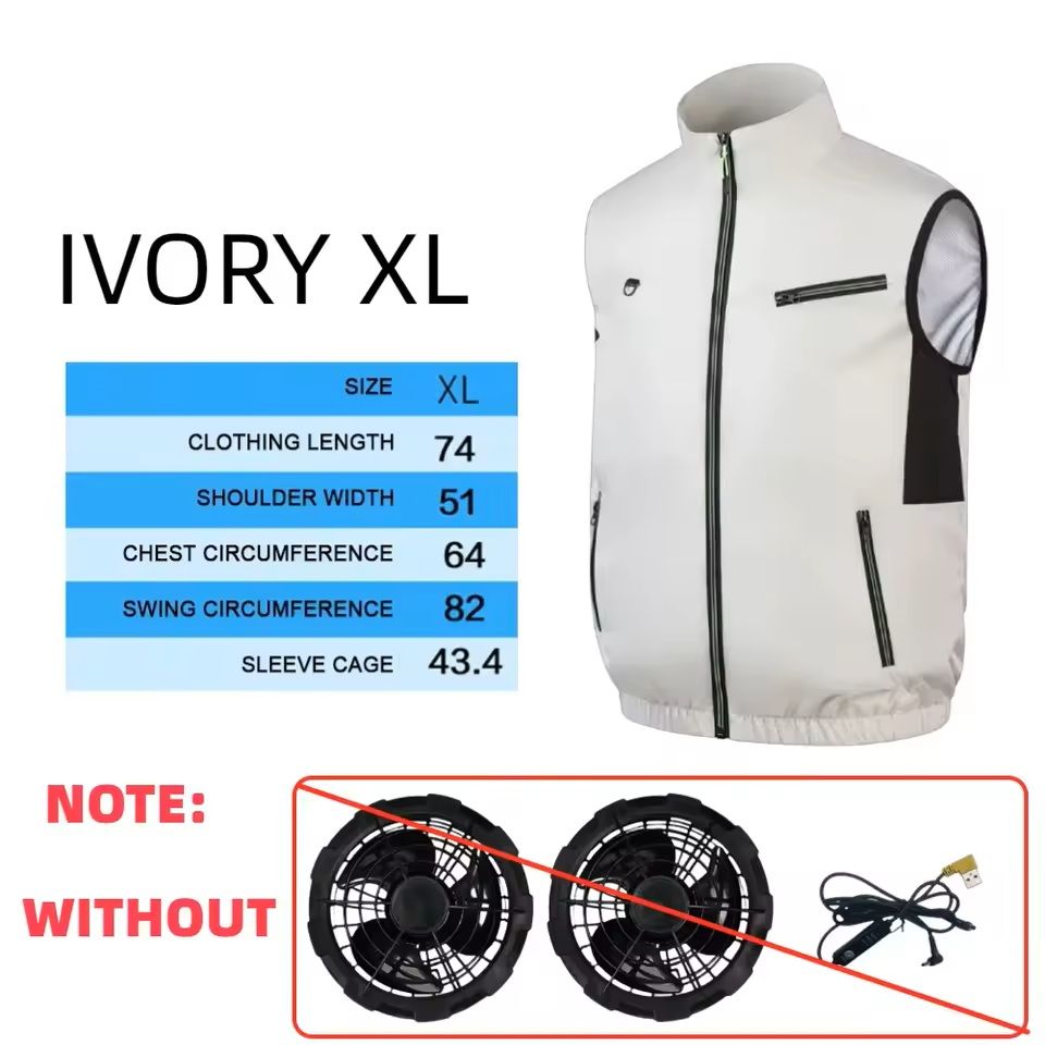Cooling Vest Ice Fan Vest Wearable Cooling Fan Vest For Hot Weather Work 13