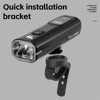Biking Bike Front Light, Intelligent Light Sensing Cycling Flashlight, Quick Release, USB Rechargeable, Waterproof