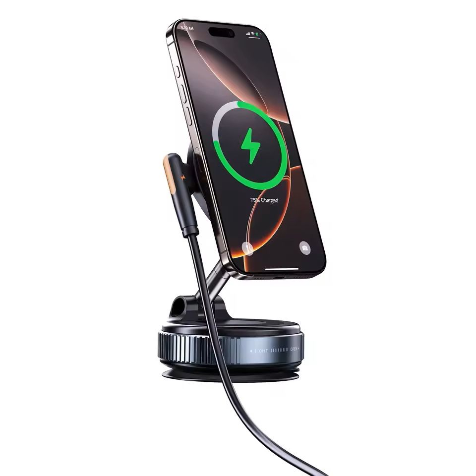 15W Magnetic Wireless Car Charger Mount 360 Degree Rotation 1
