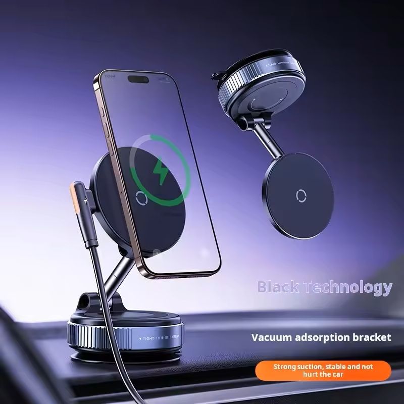 15W Magnetic Wireless Car Charger Mount 360 Degree Rotation 2