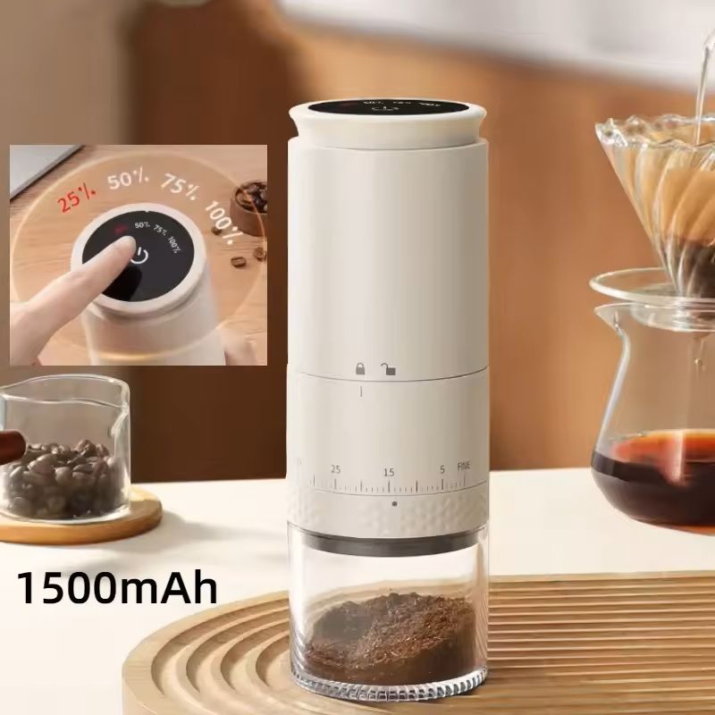 Electric Conical Burr Coffee Grinder with Adjustable Settings