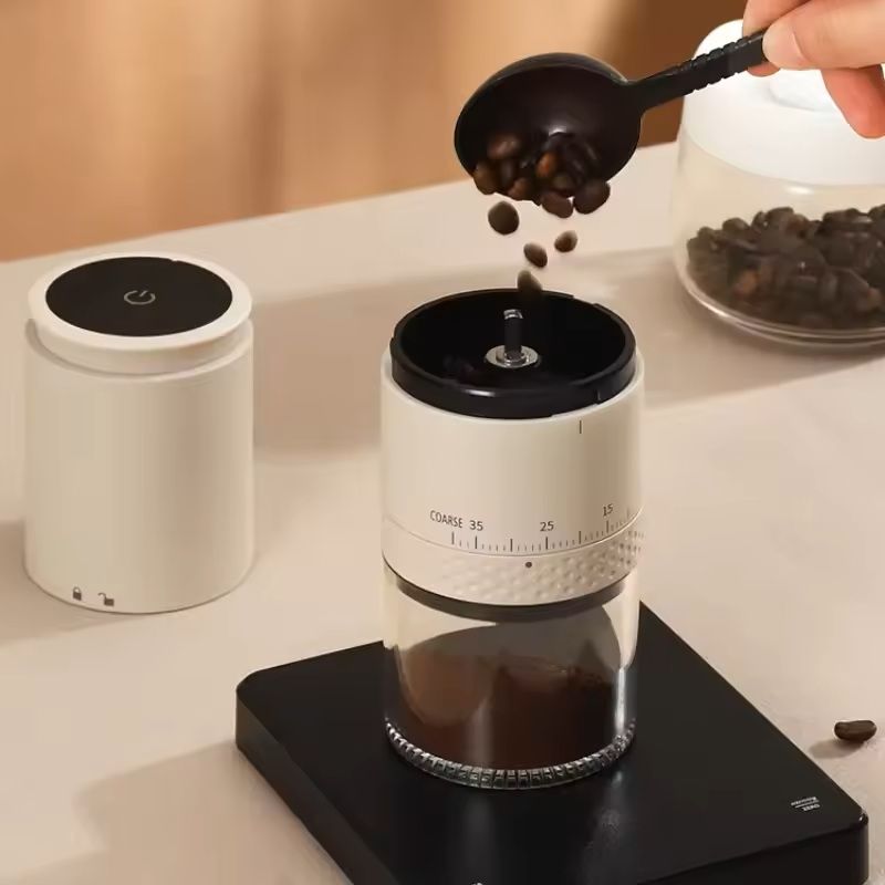 Electric Conical Burr Coffee Grinder With Adjustable Settings 2