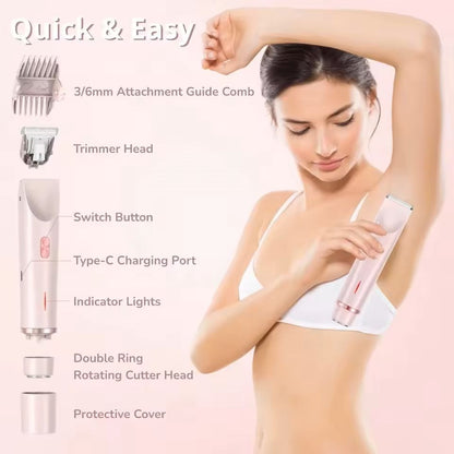 2 In 1 Women Electric Painless Hair Removal Razor And Trimmer 2