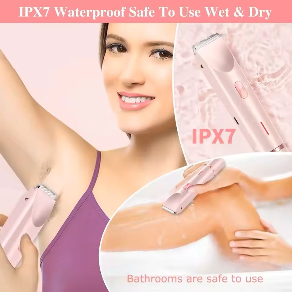 2 In 1 Women Electric Painless Hair Removal Razor And Trimmer 4